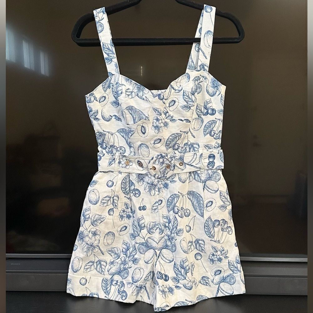 Christian Lacroix Printed Square Neckline Romper